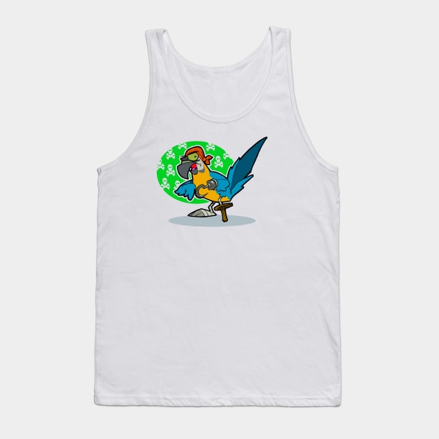 Pirate Parrot Tank Top by RichCameron